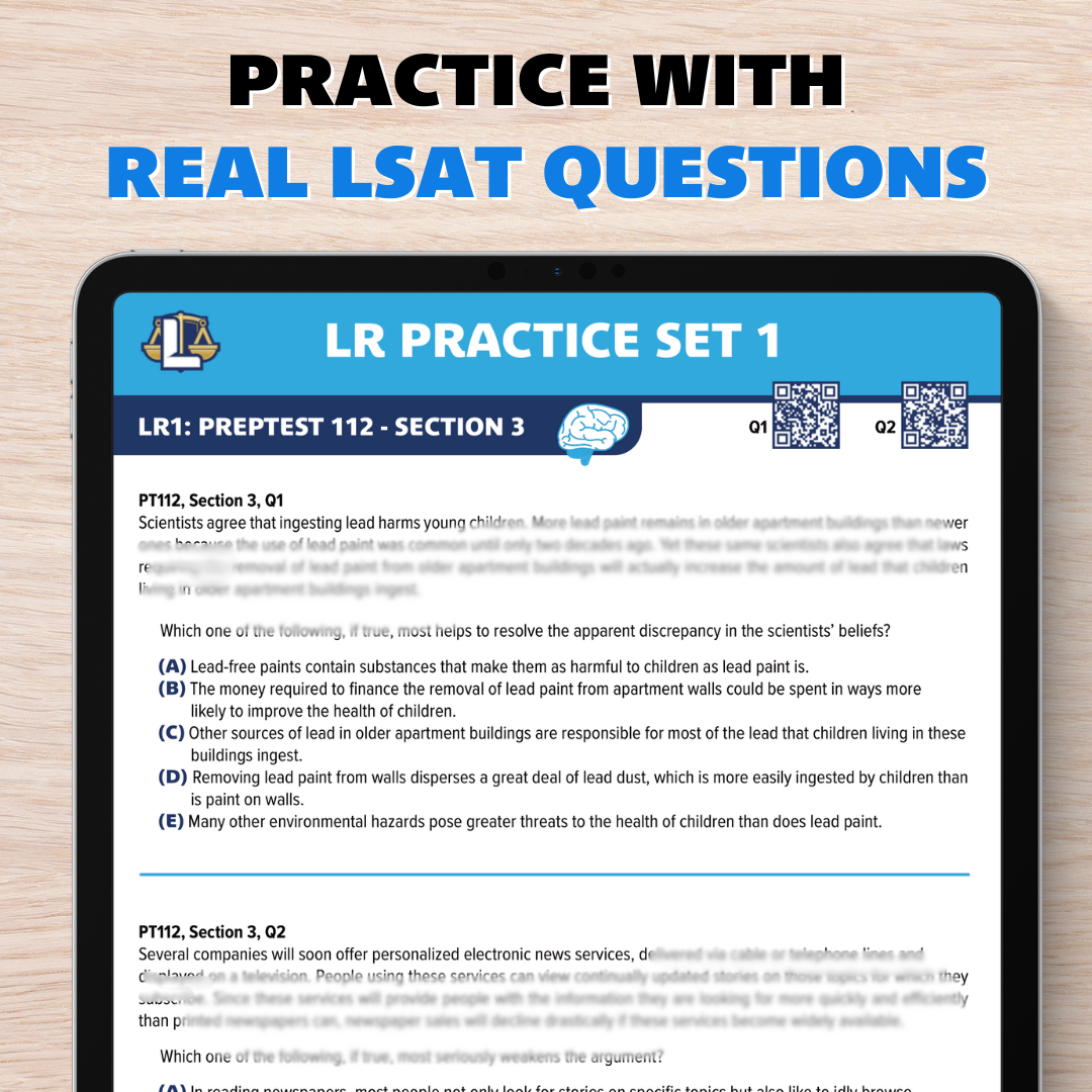 The Ultimate LSAT Workbook eBook - 300 LSAT Qs & Video Solutions